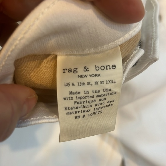 RAG & BONE SKINNY WHITE JEANS - Picture 5 of 9
